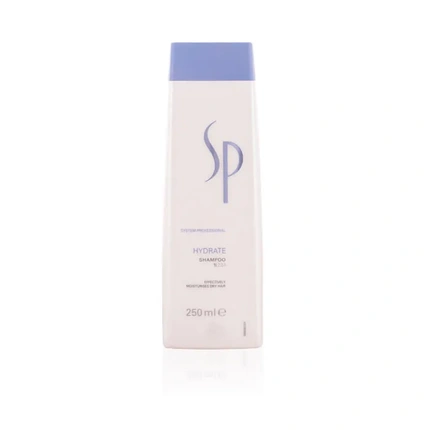 Wella System Professional Hydrate Shampoo Moisturizing Shampoo Available In 1000ml And 250ml Sizes Wella System Professional Hydrate Shampoo bottle in 250ml and 1000ml sizes