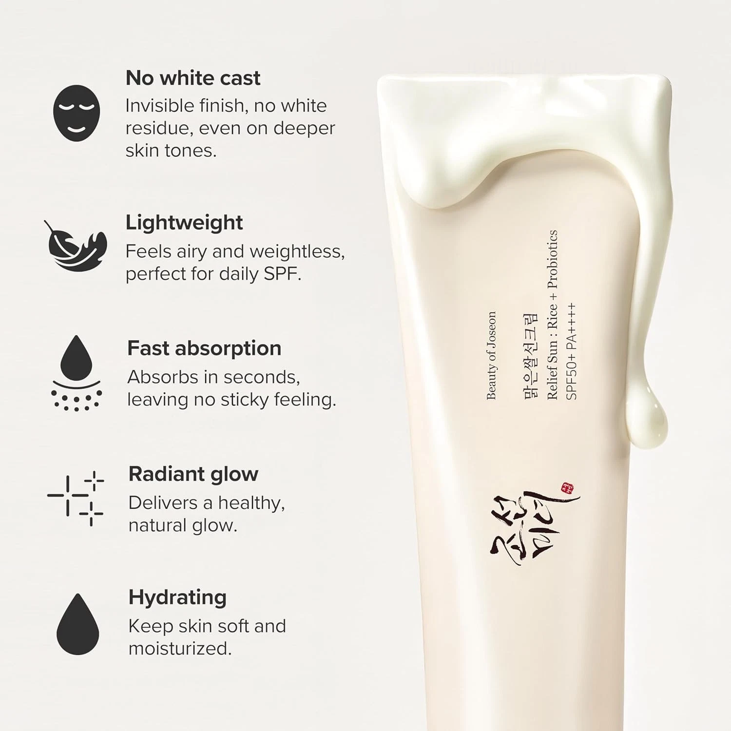 Beauty Of Joseon Relief Sun Rice + Probiotics Spf50 Sunscreen 50ml 3 beauty of joseon relief sun sunscreen
